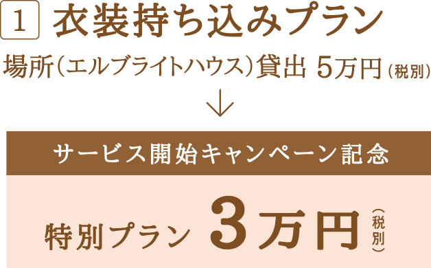 衣装持ち込みプラン