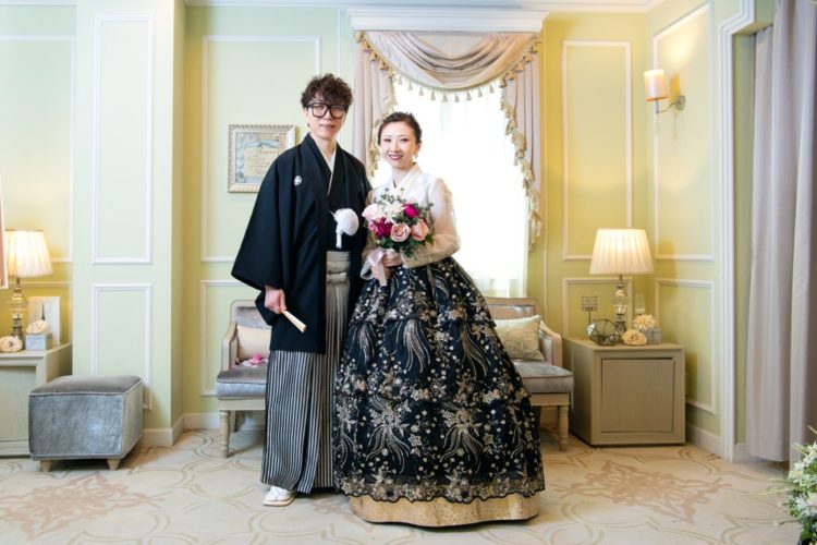 韓国と日本の国際結婚式